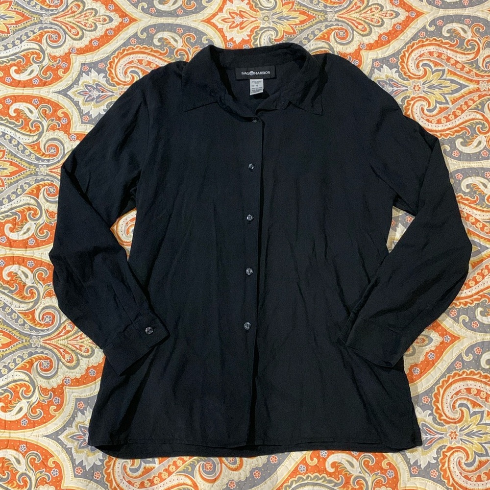 Vintage Silk Button Down Blouse